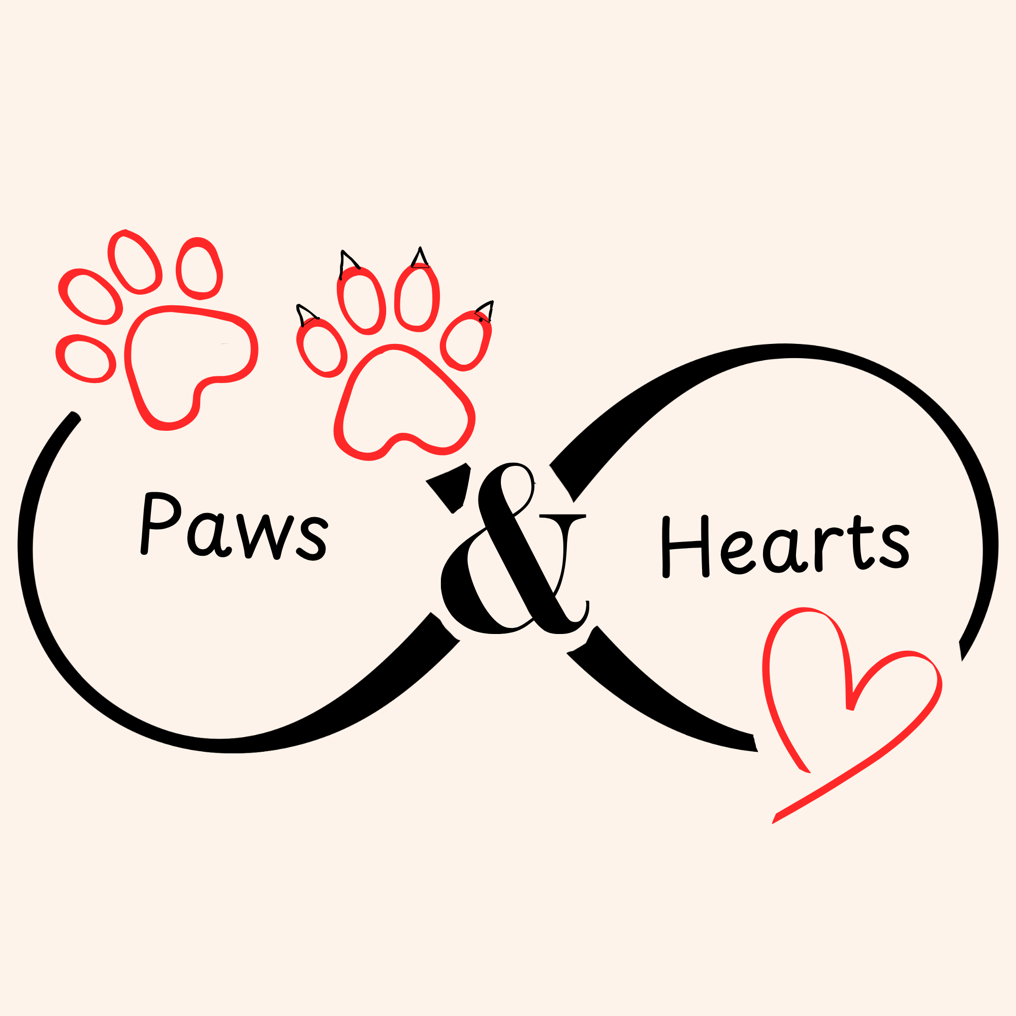 Paws and Hearts logo