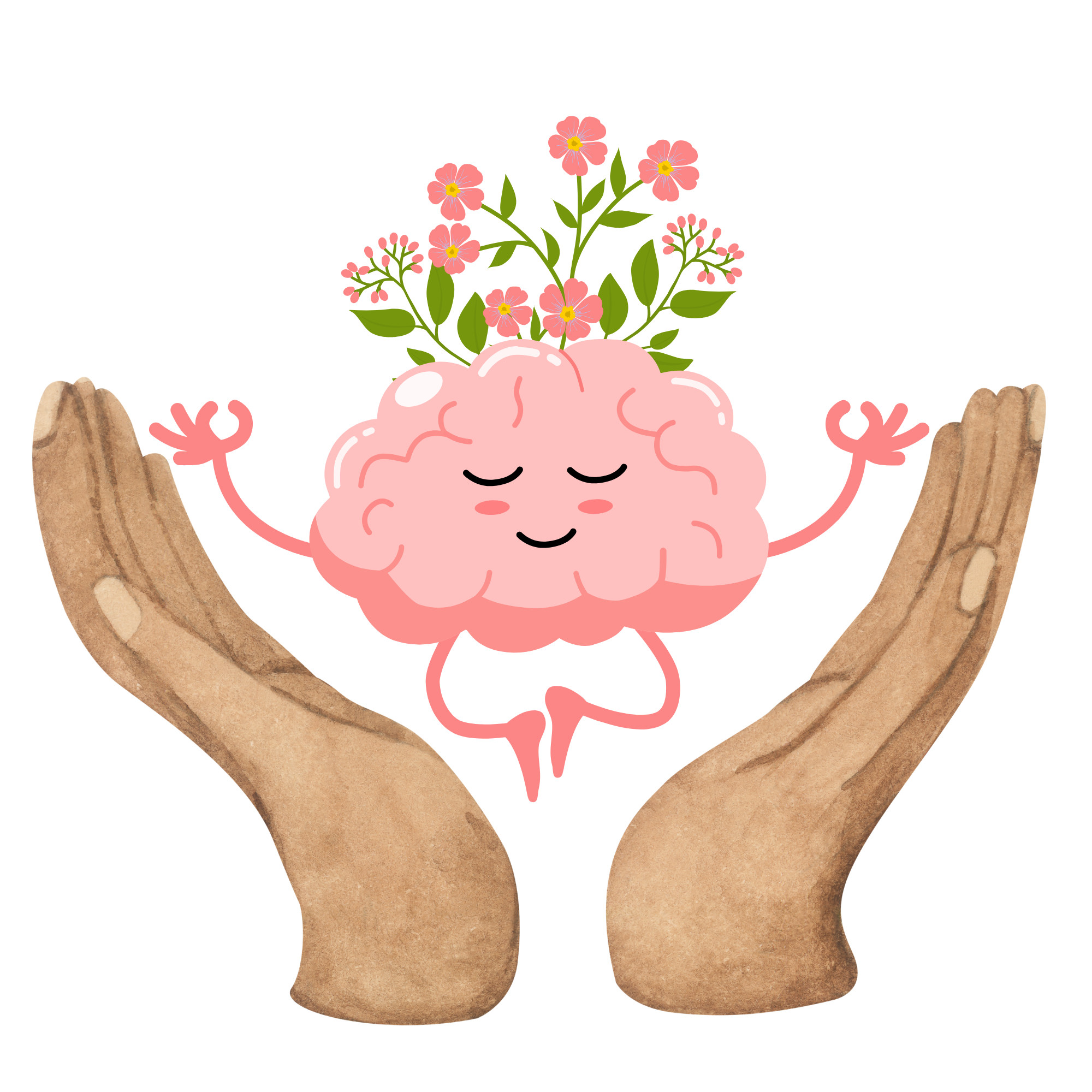 hands holding brain 