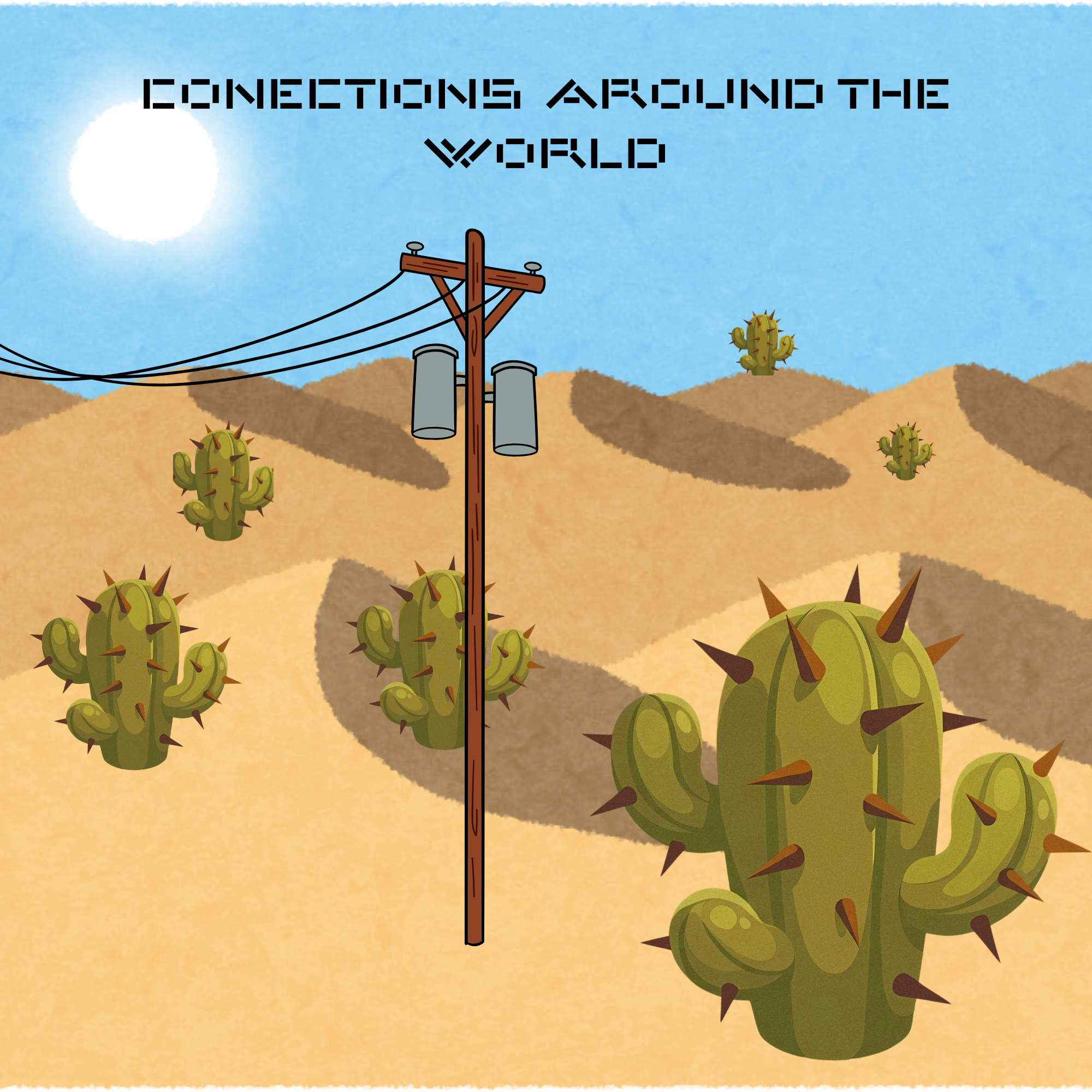 Conections around the world logo